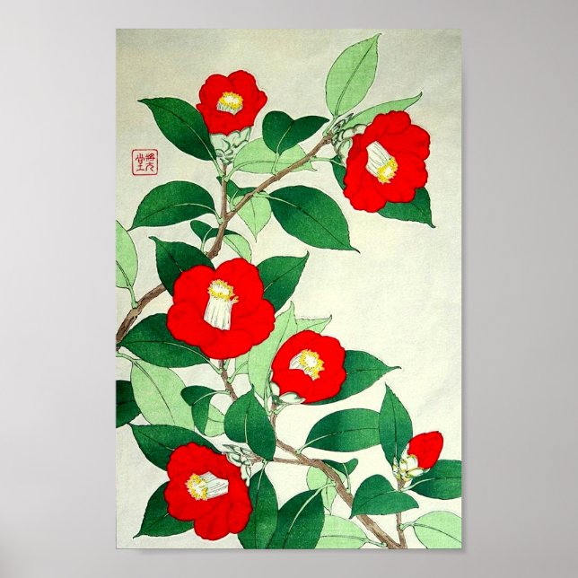 Kawarazaki Shodo Floral Calendar of Japan Flowers Poster (Front)