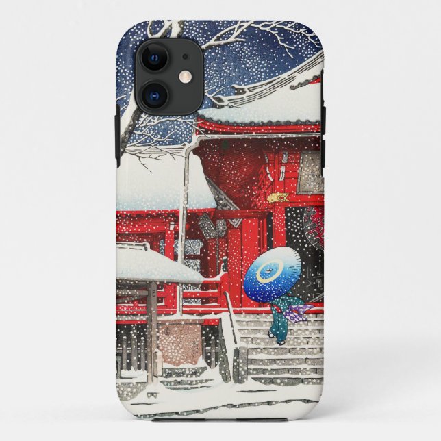 Kawase Hasui Snow at Ueno Kiyomizudo hanga art Case-Mate iPhone Case (Back)