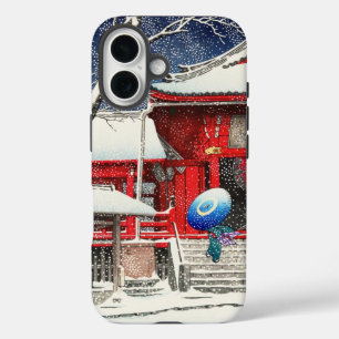 Kawase Hasui Snow at Ueno Kiyomizudo hanga art iPhone 16 Case