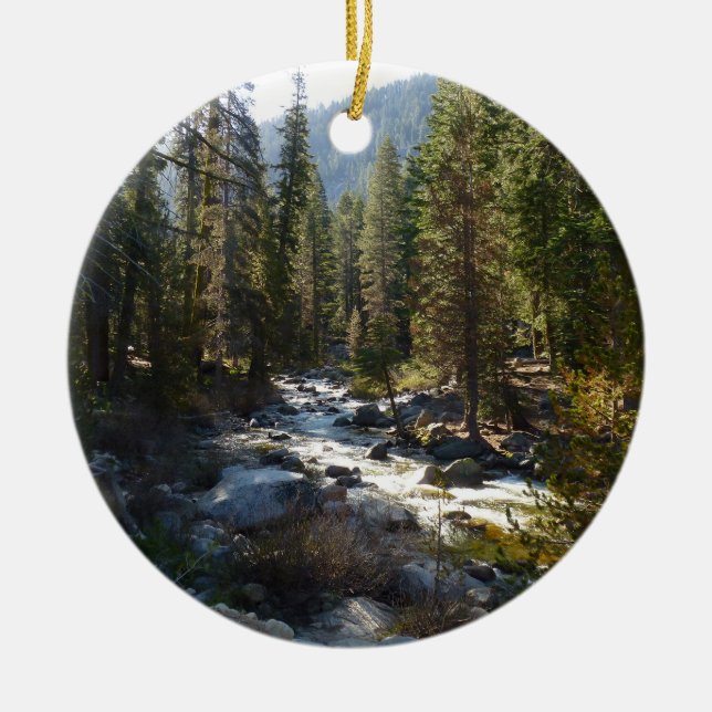 Kaweah River in Sequoia National Park Ceramic Ornament (Front)