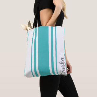 Kawika Minimalist Stripes Monogram Tote Bag