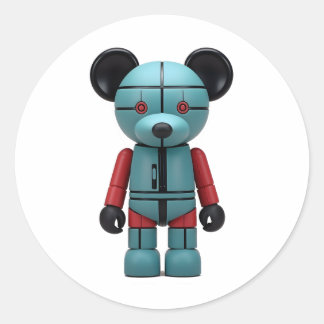 kaws at rest classic round sticker