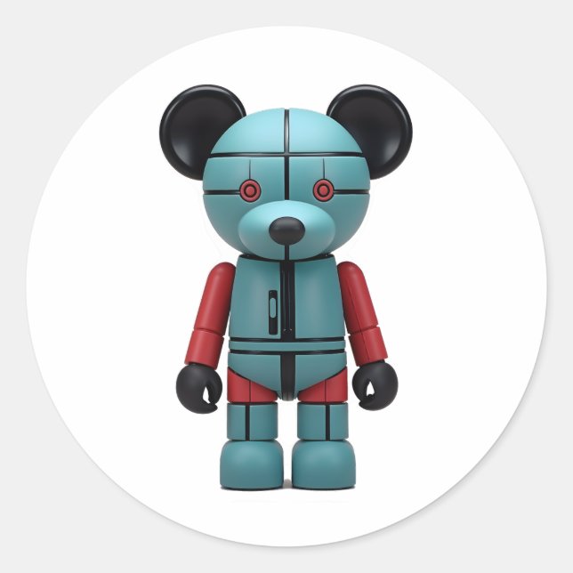 kaws at rest classic round sticker (Front)