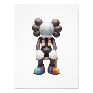 kaws at rest photo print