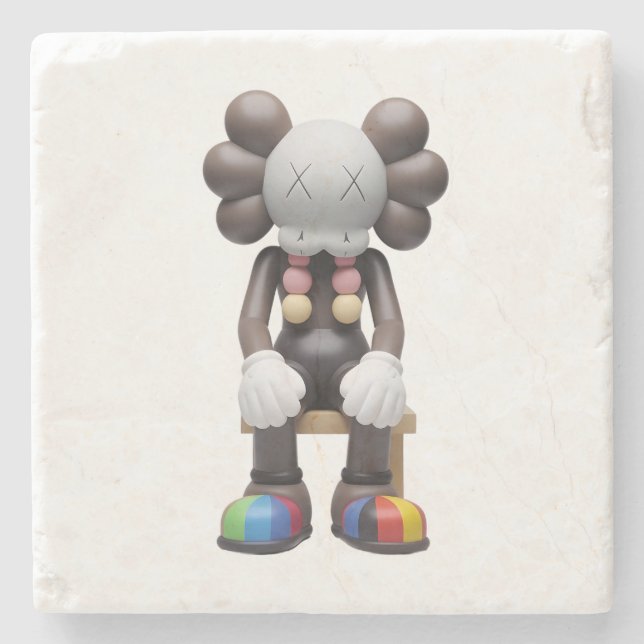 Kaws at Rest Stone Coaster -Unique Printed Coaster (Front)
