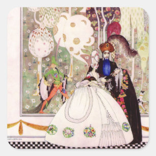 Kay Nielsen's Fairy Tale, Bluebeard and His Wife Square Sticker