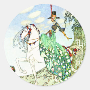 Kay Nielsen's Fairy Tale Princess Minotte Classic Round Sticker