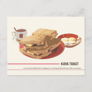 Kaya Toast Postcard