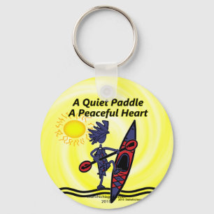 Kayak A Quiet Paddle Waves Keychain