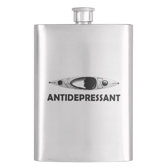 Kayak Antidepressant Hip Flask (Front)