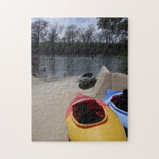 Kayak Austin Texas Lady Bird Lake Jigsaw Puzzle (Vertical)