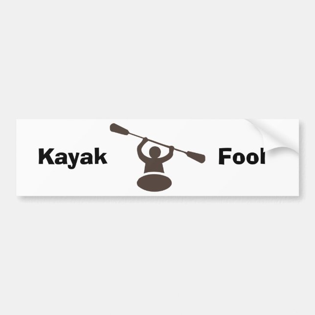 Kayak Bumper Sticker (Front)