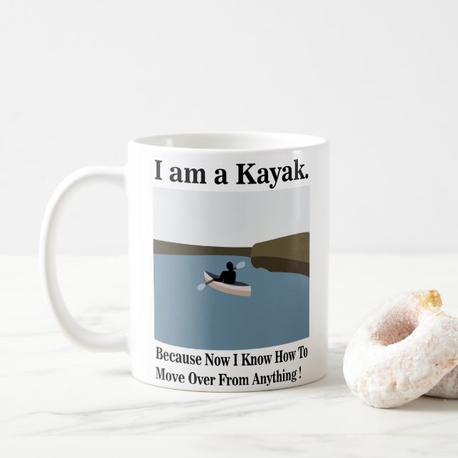 Kayak Canoeing Kayaking  Coffee Mug (With Donut)
