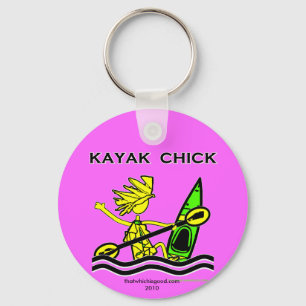 Kayak Chick Designs & Things Keychain