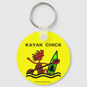 Kayak Chick Designs & Things Keychain