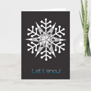 Kayak Christmas card "Let it snow!"