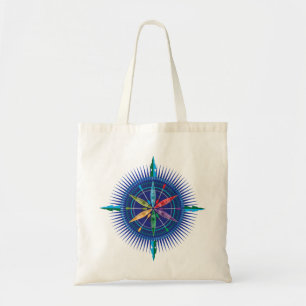 kayak compass rose tote bag
