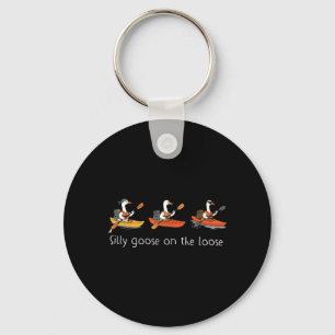 Kayak Cute Silly Goose on the Loose Summer Outdoor Keychain