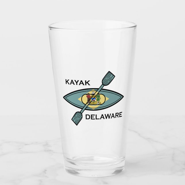 Kayak Delaware Flag Glass (Front)