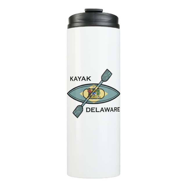 Kayak Delaware Flag Thermal Tumbler (Front)
