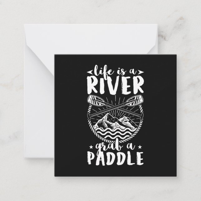 Kayak Driver Life Is A River Card (Front)