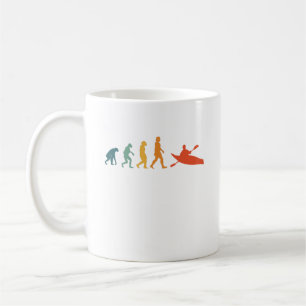 Kayak Evolution Retro Kayaker Paddling Sport Coffee Mug