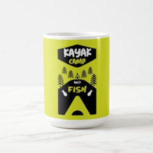 Kayak fish and camp fishing trip gifts    magic mug