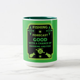 Kayak fish and camp fishing trip gifts  travel mug