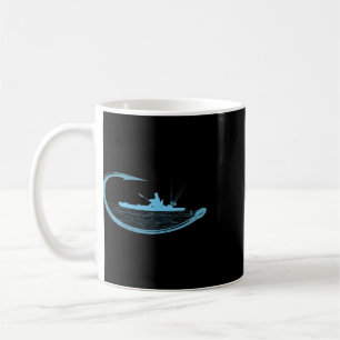 Kayak Fisherman Fishing Hook Graphic Kayaker Angli Coffee Mug