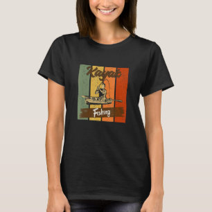 Kayak Fishing Addict Retro Vintage Lake Fishing Ka T-Shirt
