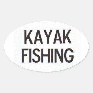 Kayak Fishing Euro Decal Oval Sticker