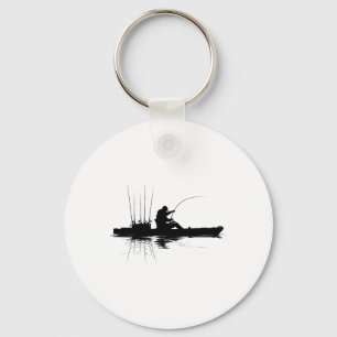 Kayak Fishing Graphic Fisherman Angling Kayaking A Keychain