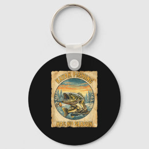 Kayak Fishing Has No Season Funny Winter Fishing  Keychain