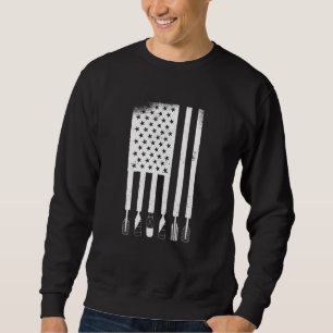 Kayak Fishing Kayaking Flag Sweatshirt