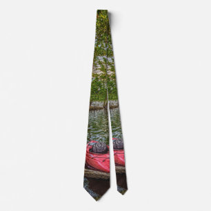 Kayak Floating On Table Rock Lake Neck Tie