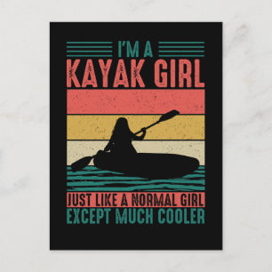 Kayak Girl But Cooler Postcard