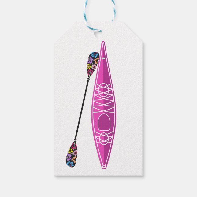 Kayak Girl Gift Tag (Back)