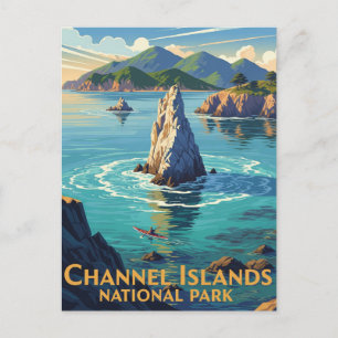 Kayak in Channel Islands National Park Postcard