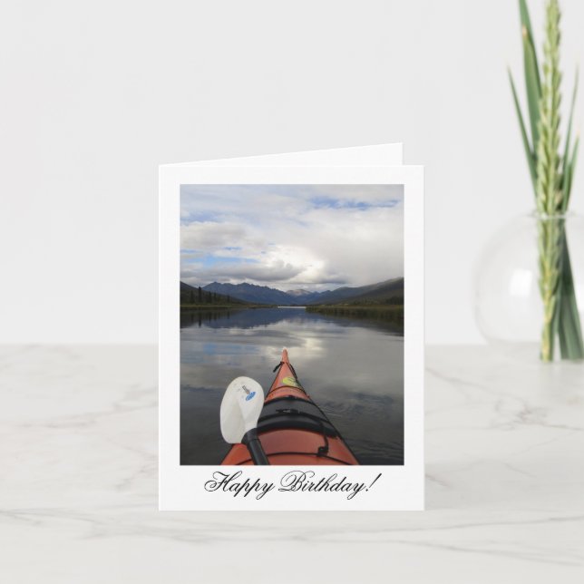 Kayak Journey; Happy Birthday Card (Front)