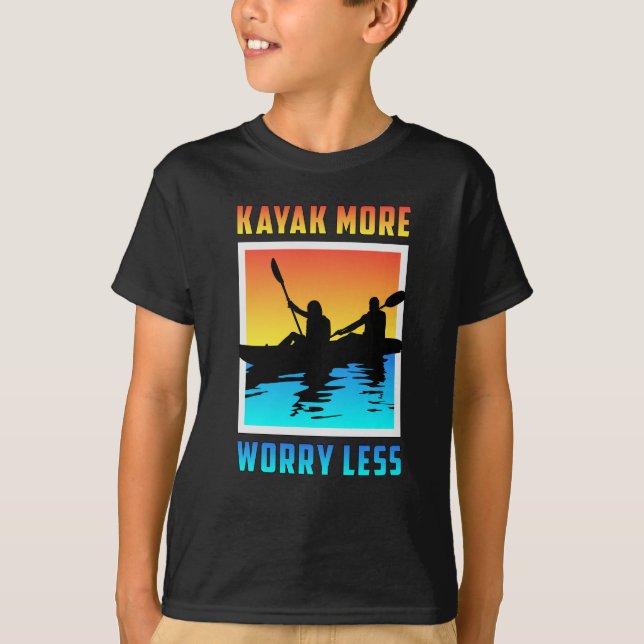 Kayak Kayaking Canoe Canoeing Paddle Funny Gift T-Shirt (Front)