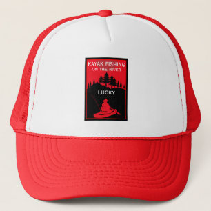Kayak Lake And River Fishing Trucker Hat