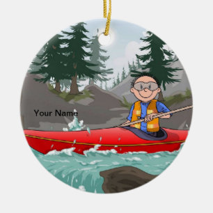Kayak - Male Ceramic Ornament