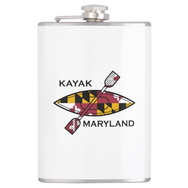 Kayak Maryland Hip Flask (Front)