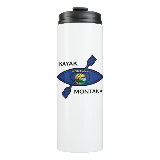 Kayak Montana Flag Thermal Tumbler (Front)