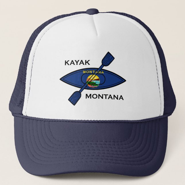 Kayak Montana Flag Trucker Hat (Front)