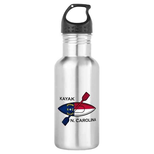 Kayak North Carolina Flag 532 Ml Water Bottle (Front)