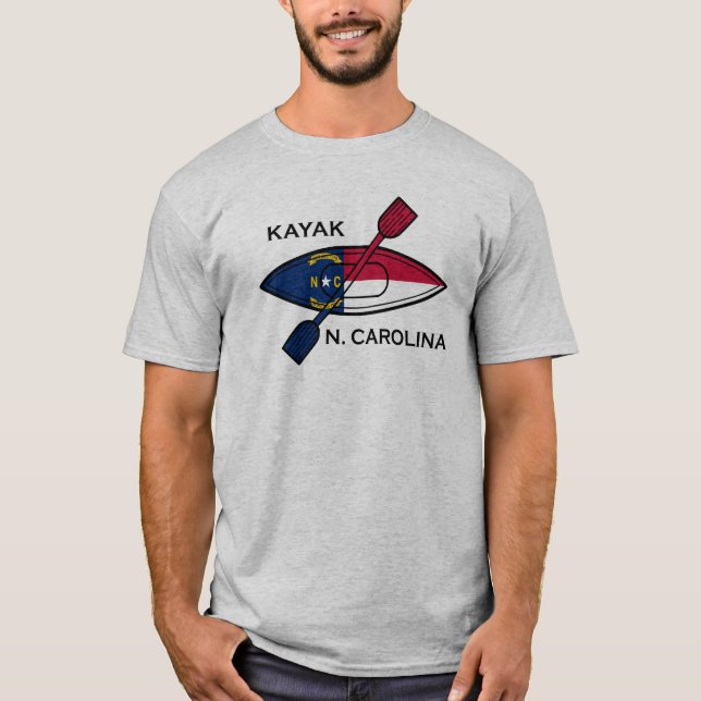 Kayak North Carolina Flag T-Shirt (Front)