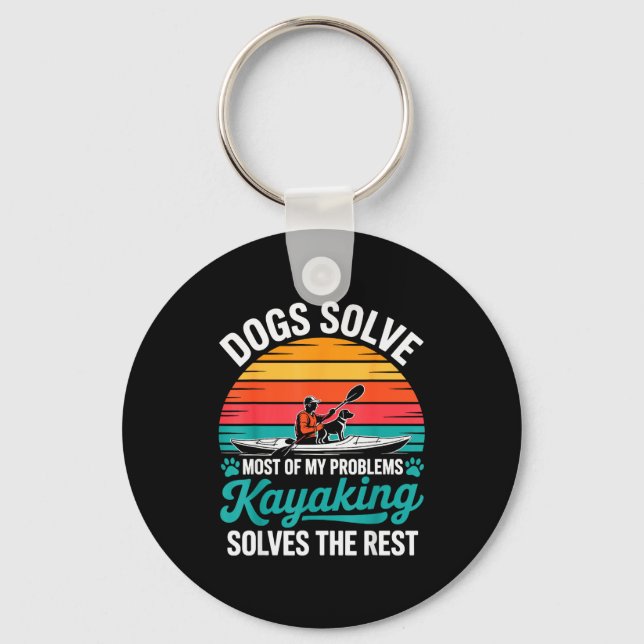 Kayak Novelty For Men Women Kayaker Kayaking Kayak Keychain (Front)