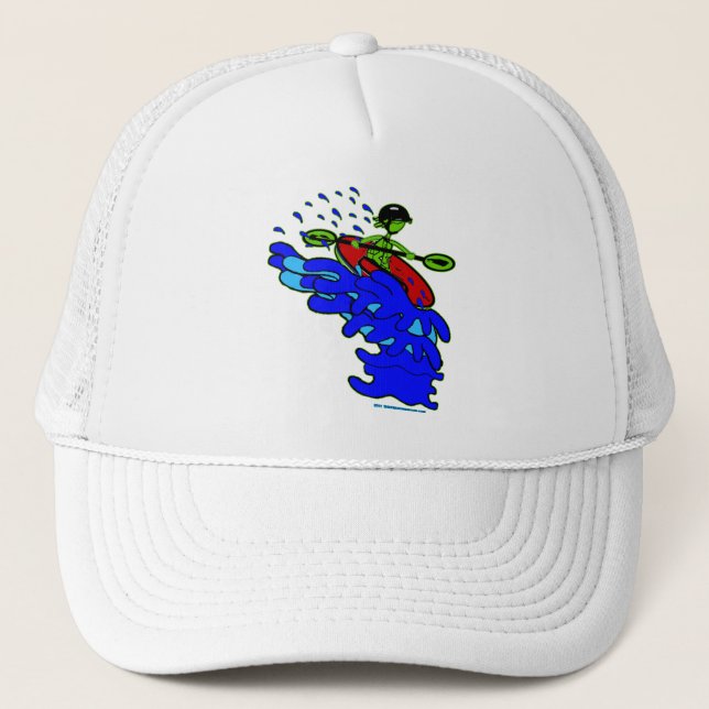 Kayak Over Waterfall Shirts & Things Trucker Hat (Front)