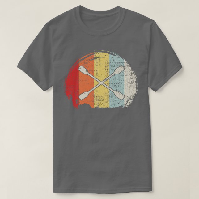 Kayak Paddle Retro T-Shirt (Design Front)